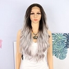 Long Wavy Ombre Wigs Lace Front Synthetic Wig With Ponytail For Women Heat Resistant Hair 26 Inch miniinthebox