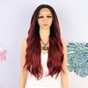 Long Wavy Ombre Wigs Lace Front Synthetic Wig With Ponytail For Women Heat Resistant Hair 26 Inch miniinthebox