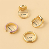 longrui cross-border new fashion trend crystal broken gold ring simple four-piece combination ring miniinthebox