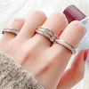 longrui cross-border new japanese,  korean,  european and american paired ring full diamond men