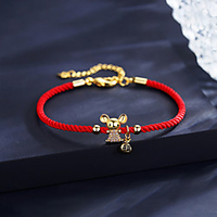 Loom Bracelet red rope chain Mouse Asian Simple Rhinestone Bracelet Jewelry Red For Anniversary Prom Date Birthday Festival
