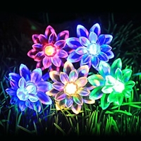 Lotus Shaped LED String Lights 6M 3M 1.5M Battery USB Operation 40LEDs 20LEDs 10LEDs Christmas Wedding Garden Patio Holiday Decoration Light miniinthebox