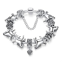 love beads charms bracelet for girls and women murano glass beads rose flower charms amethyst bracelets (mustang horse bracelet)