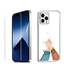 Love Characters Case For Apple iPhone 12 iPhone 11 iPhone 12 Pro Max Unique Design Protective Case with Screen Protector Shockproof Back Cover TPU