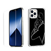 Love Characters Case For Apple iPhone 12 iPhone 11 iPhone 12 Pro Max Unique Design Protective Case with Screen Protector Shockproof Back Cover TPU