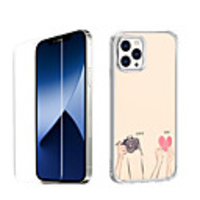 Love Characters Case For Apple iPhone 12 iPhone 11 iPhone 12 Pro Max Unique Design Protective Case with Screen Protector Shockproof Back Cover TPU