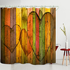 Love Striped Board Digital Printing Shower Curtain Shower Curtains Hooks Modern Polyester New Design