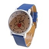 Lovely Bear Girl Women Watch Deep Blue Watchband A139
