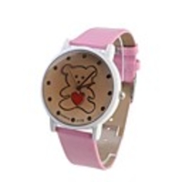 Lovely Bear Girl Women Watch Pink Watchband A139