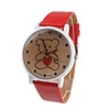 Lovely Bear Girl Women Watch Red Watchband A139