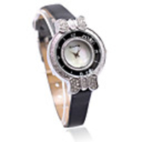 Lovely Girl Japanese Movement White Band Wrist Watch