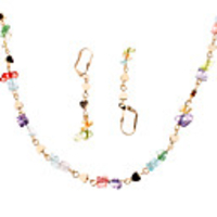Lovely Transparent Multi-color Irregular Shape Jewelry Set