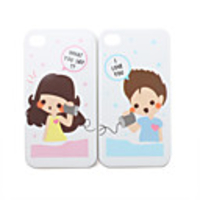 Lovers In Words Protective PVC Cases For iPhone 4