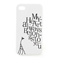 Lovers Protective PVC Case Cover for IPhone4(white)