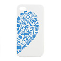 Lovers Protective PVC Case Cover for IPhone4(white)
