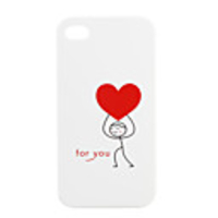 Lovers Protective PVC Case Cover for IPhone4(white)