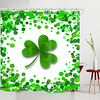 Loving Green Clover Digital Printing Shower Curtain Shower Curtains Hooks Modern Polyester New Design