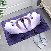 Loving Swan Digital Printing Floor Mat Modern Bath Mats Nonwoven / Memory Foam Novelty Bathroom