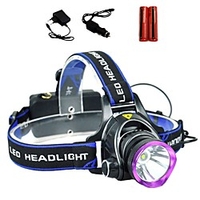 LS1792 Headlamps Headlight Tactical Waterproof 2000 lm LED LED 1 Emitters 3 Mode with Batteries and Chargers Tactical Waterproof Zoomable Rechargeable Adjustable Focus Impact Resistant Camping
