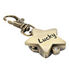 Lucky Star of Unisex Alloy Analog Quartz Keychain Watch (Bronze)