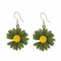 lureme lovely daisy earrings dangle for women and girls (er006290-2)
