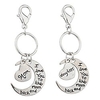 lux accessories silvertone mom n daughter i love you to the moon n back keychain