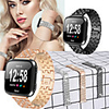 Luxurious Alloy Watch Band for Fitbit Versa 2 / Fitbit Versa / Fitbit Versa Lite Adjustable Replacement Smart Watchband Fashion Bracelet Sport Strap for Fitbit Versa 2 / Fitbit Versa