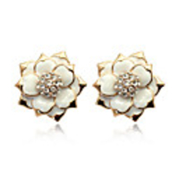 Luxurious Peony Flowers Ear Studs