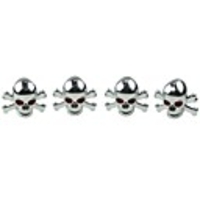 Luxury Car Tire Skull Copper Valves Decoration Cap (4 Pieces Per Pack)