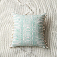 Luxury Abstract Irregular Geometric Blue Printing Tassel Sofa Cushion Cover Outdoor Cushion Patio Throw Pillow Covers for Garden Farmhouse Bench Couch miniinthebox