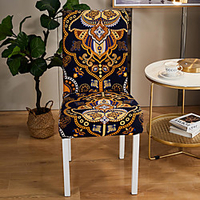 Luxury Boho Print Super Soft Chair Cover Stretch Removable Washable Dining Room Chair Protector Slipcovers Home Decor Dining Room Seat Cover miniinthebox