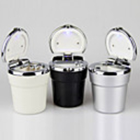 Luxury Car Ashtray with LED Light Cigarette Smoke Travel Remover Ash Cylinder Car Smokeless Smoke Cup Holder Auto Accessories