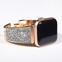 Luxury Diamond Strap For Apple Watch Series 6 SE 5 4 3 2 1 Bracelet Strap Bling Czech Stone Women Lady Watchband For IWatch Band 44mm/40mm/42mm/38mm miniinthebox