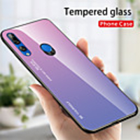 Luxury Gradient Tempered Glass Phone Case For Huawei P Smart 2019 Y9 Prime 2019 Y7 2019 Y6 2019 P Smart Z Shockproof Back Cover Soft TPU Silicone Edge Protection