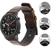 Luxury Leather Watch Band For Huami Amazfit GTR 47mm / Amazfit Stratos 3 / GTR 42mm / GTS / Bip Lite / Pace Watch / Stratos 2 2S Replaceable Bracelet Wrist Strap Wristband miniinthebox