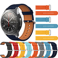 Luxury Leather Watch Band For Samsung Galaxy Watch 46mm / Gear S3 Classic / Frontier Replaceable Bracelet Wrist Strap Wristband