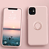Luxury Liquid Silicone Case for Huawei P30 P20 Mate20 Mate30 Pro Mate20 X Metal Ring Holder for Phone