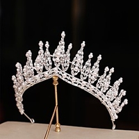 Luxury Princess Alloy Tiaras with Pearl / Crystals / Rhinestones 1 Piece Wedding / Special Occasion Headpiece miniinthebox
