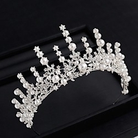 Luxury Princess Alloy Tiaras with Pearls / Crystals / Rhinestones 1 Piece Wedding / Special Occasion Headpiece miniinthebox