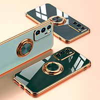 Luxury Ring Case For Huawei P40 Pro/P40 Lite/P30 Pro/P30 Plating TPU Soft Back Cover With Ring Holder Stand For Huawei Mate 30 Pro/Mate 30 Lite/Mate 20 Pro/Nova 8/Honor V30 miniinthebox