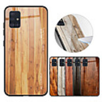 Luxury Wood Grain Phone Case For Samsung Galaxy A51 A71 A81 A91 A80 A90 A70 A50 A30 A20 A10S A20S Soft TPU Edge Slim Tempered Glass Cover Case