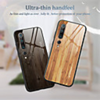 Luxury Wood Grain Phone Case For Xiaomi 10 Pro Mi 9T Pro Mi CC9 Pro Mi 9 SE Mi Note 10 Mi CC9e Soft TPU Edge Slim Tempered Glass Cover Case