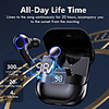 LX_08 Wireless Earbuds TWS Headphones Bluetooth5.0 with Microphone with Charging Box LED Power Display for Travel Entertainment