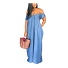 m722 cross-border exclusively for summer independent station amazon hot style loose v-neck wrapped chest denim dress miniinthebox