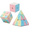 Magic Cube Set Educational Speed Cubes 3 Pack of 2x2x2 3x3x3 Pyramid Smooth Puzzle Cube (Macaron) miniinthebox