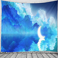 Magic Scenery Wall Tapestry Art Decor Blanket Curtain Hanging Home Bedroom Living Room Decoration Moon In Water miniinthebox