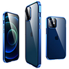 Magnetic Adsorption Case For iPhone 13 12 11 Pro Max XS XR Max 7 8 PLUS Front and Back Tempered Glass Full Screen Coverage Metal Frame Clear Cover Bumper with Camera Lens Protector miniinthebox