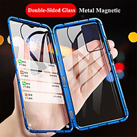 Magnetic Adsorption Metal Tempered Glass Cover For Samsung Galaxy A91/M80S A81/M60S Clear 360 Protection Double Sided Phone Case For Samsung Galaxy A71 A51 A31 A21s A11 miniinthebox