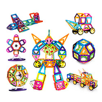 Magnetic Blocks Magnetic Tiles Building Blocks Building Bricks 200 pcs Classic Theme Architecture Vehicles Transformable Parent-Child Interaction Classic Timeless Chic Modern Building Toys Boys