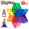 Magnetic Blocks Magnetic Tiles Building Bricks 32 pcs Creative Geometric Pattern Color Gradient Building Toys All Boys